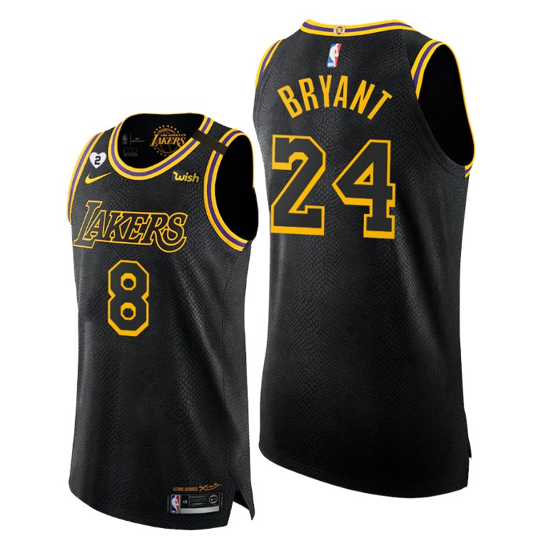 Men's Los Angeles Lakers Kobe Bryant #24 NBA 2020 Honors Kobe Special Edition Authentic 8.24 Day Mamba Week Black Basketball Jersey JWH1483BJ